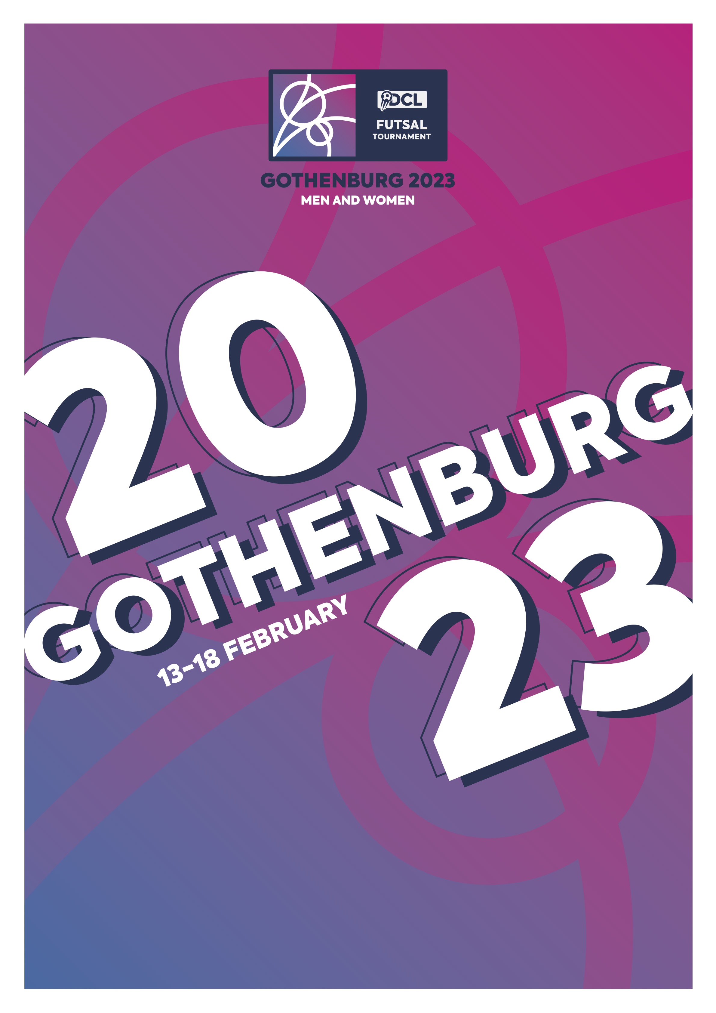 poster dcl futsal gothenburg 2023